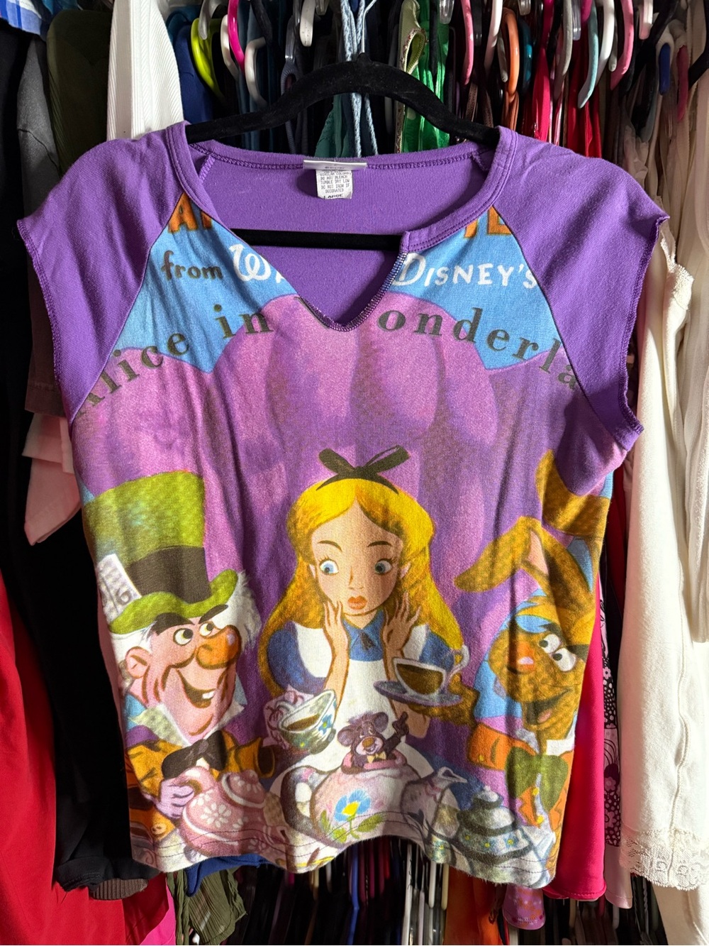 Disney Purple Alice in Wonderland Graphic Tee